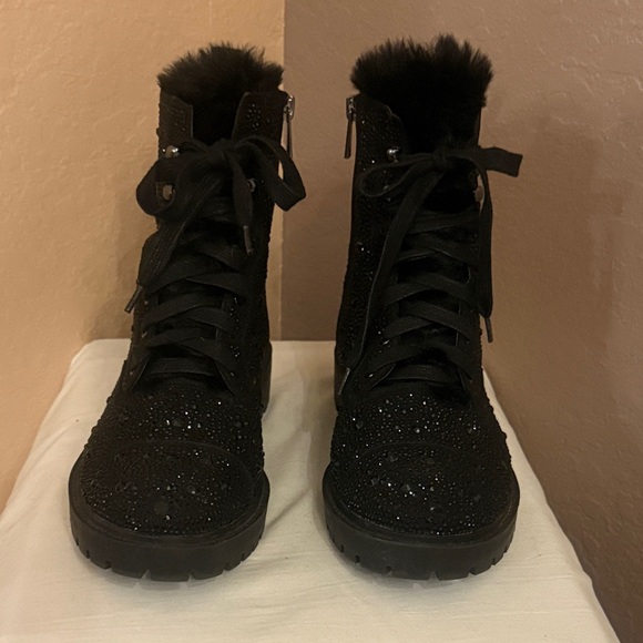 Jessica Simpson Women's Kalirah2 Boots Sz 9.5M NO BOX Black with Crystals - Picture 1 of 7
